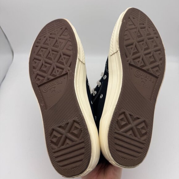 Comme Des Garçons PLAY Converse High Top Sneakers Mens 10 Womens 12 Heart Logo - Picture 8 of 12